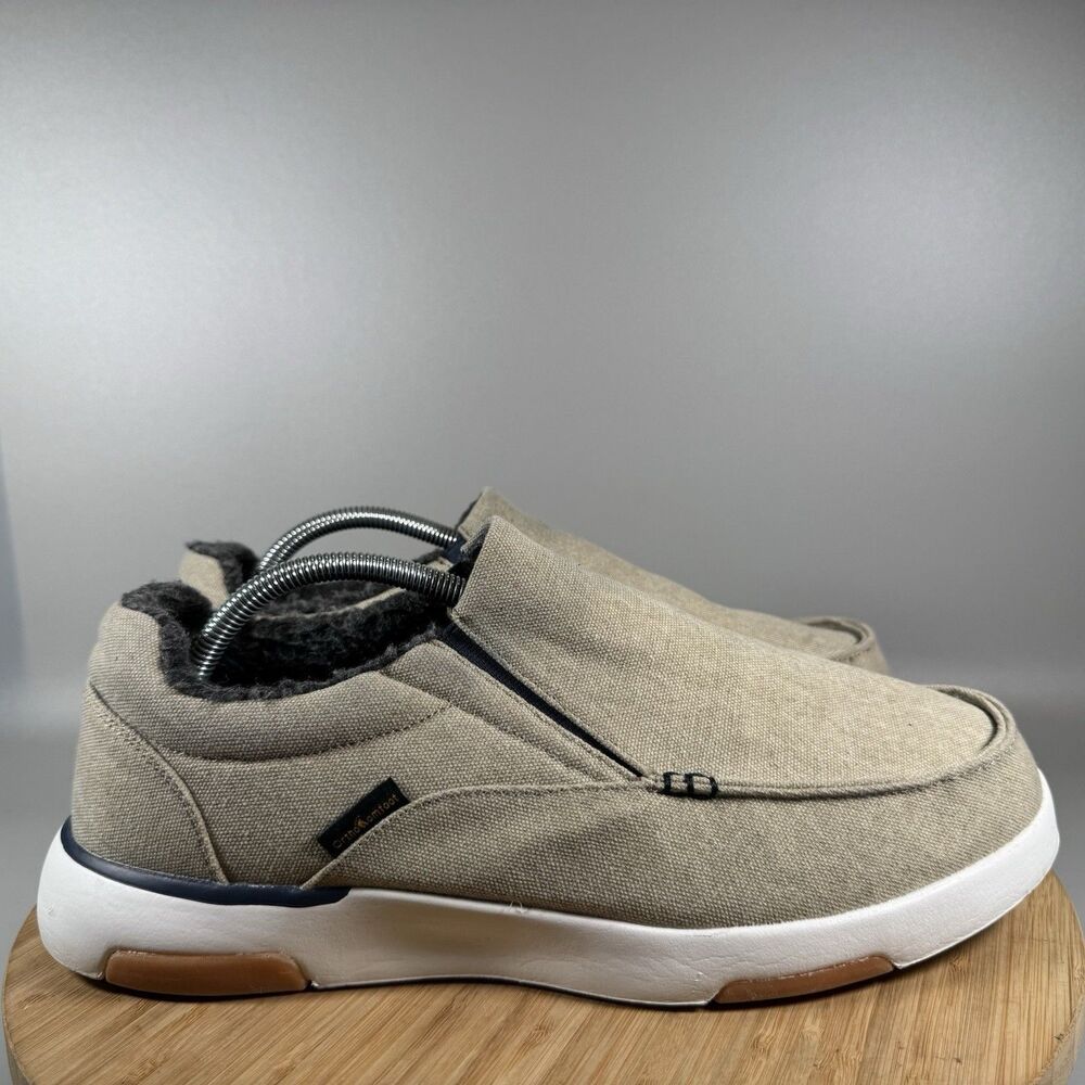 S Ortho Comfoot Tan Canvas Orthotic Slip on Comfort Shoes Mens EU 44.5 US 10.5